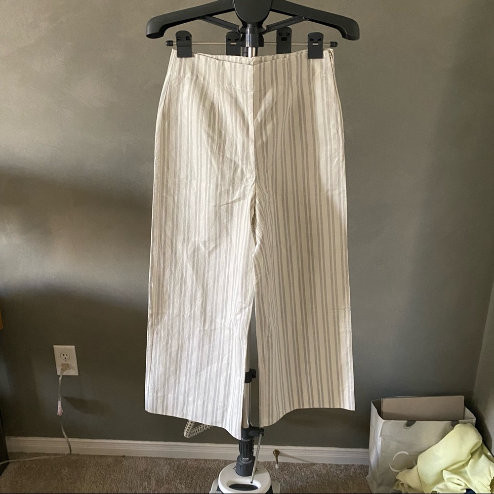 Cotton Linen blend wide leg summer pants